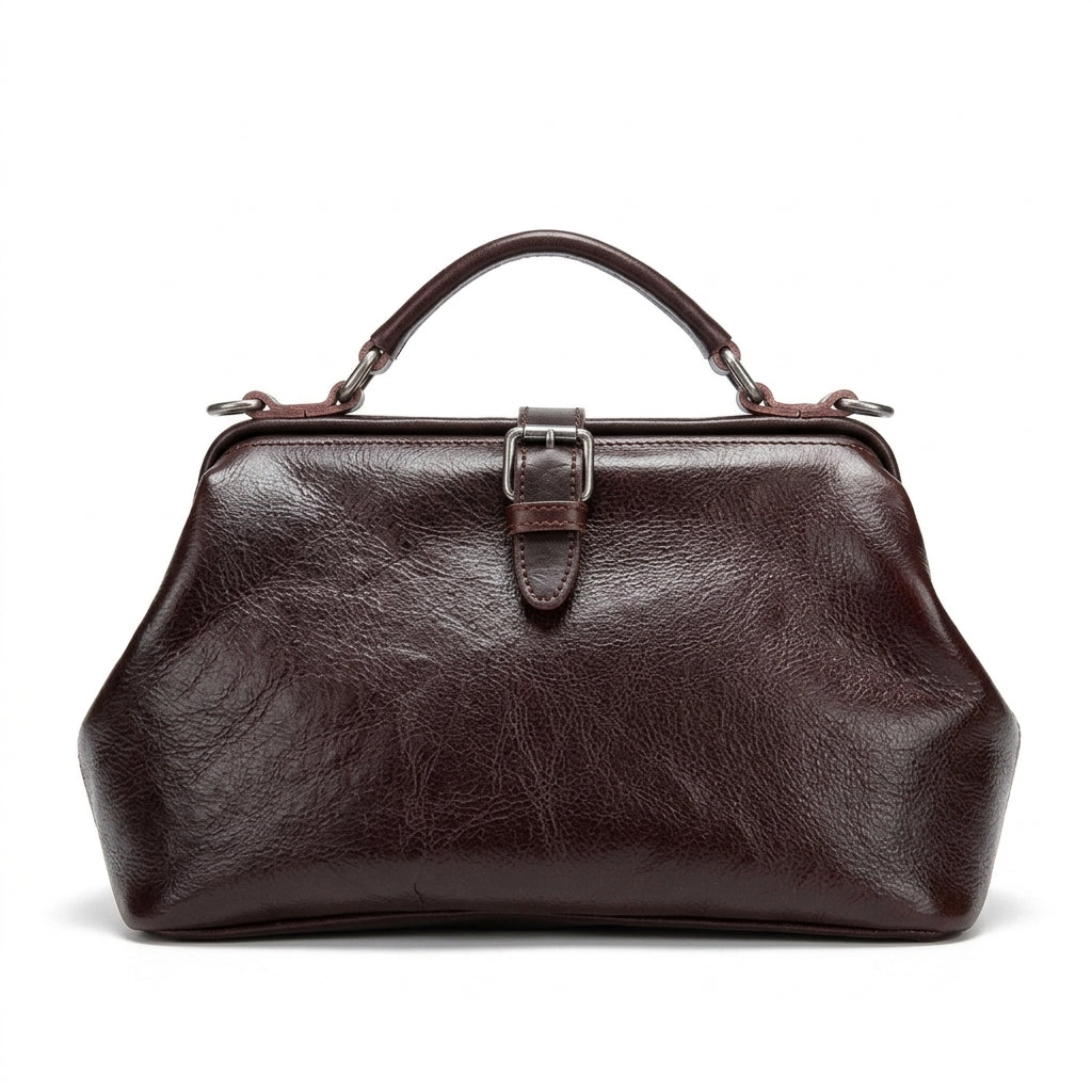 Leather top handle bags by Fineciaga