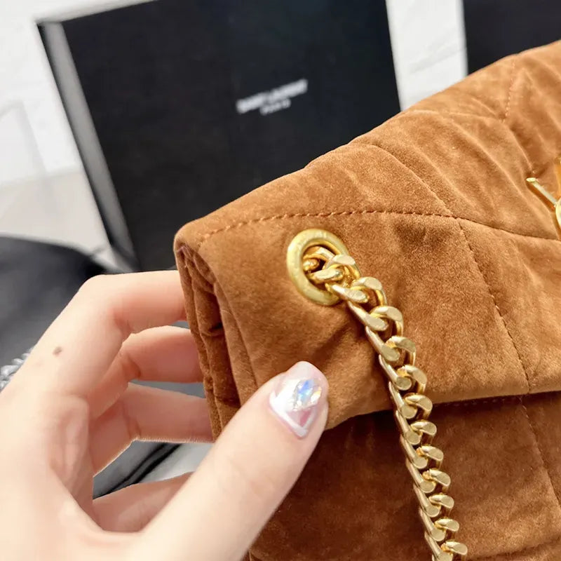 Flap Shoulder Bag - Calfskin Leather