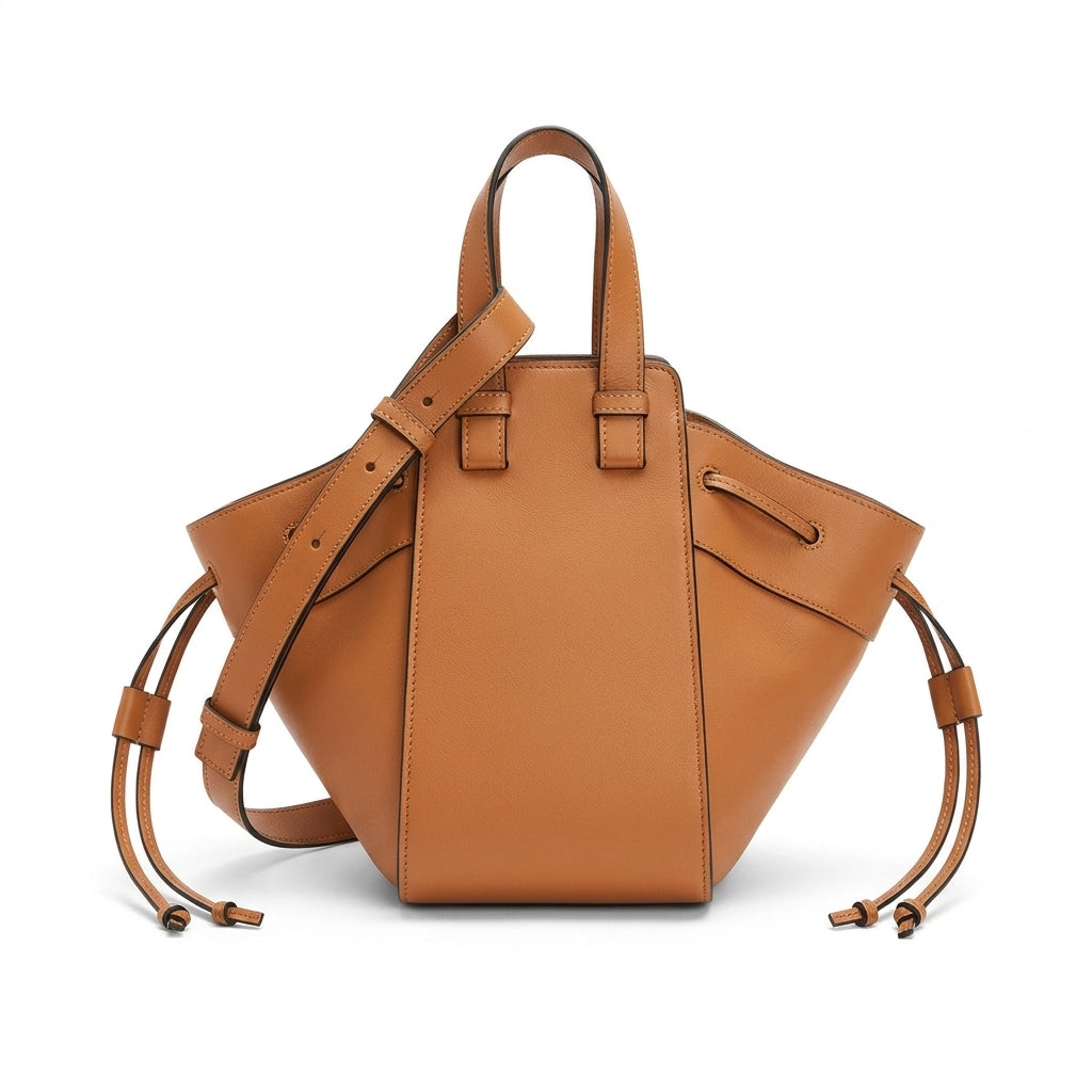 Modern Shape Leather Tote Bag