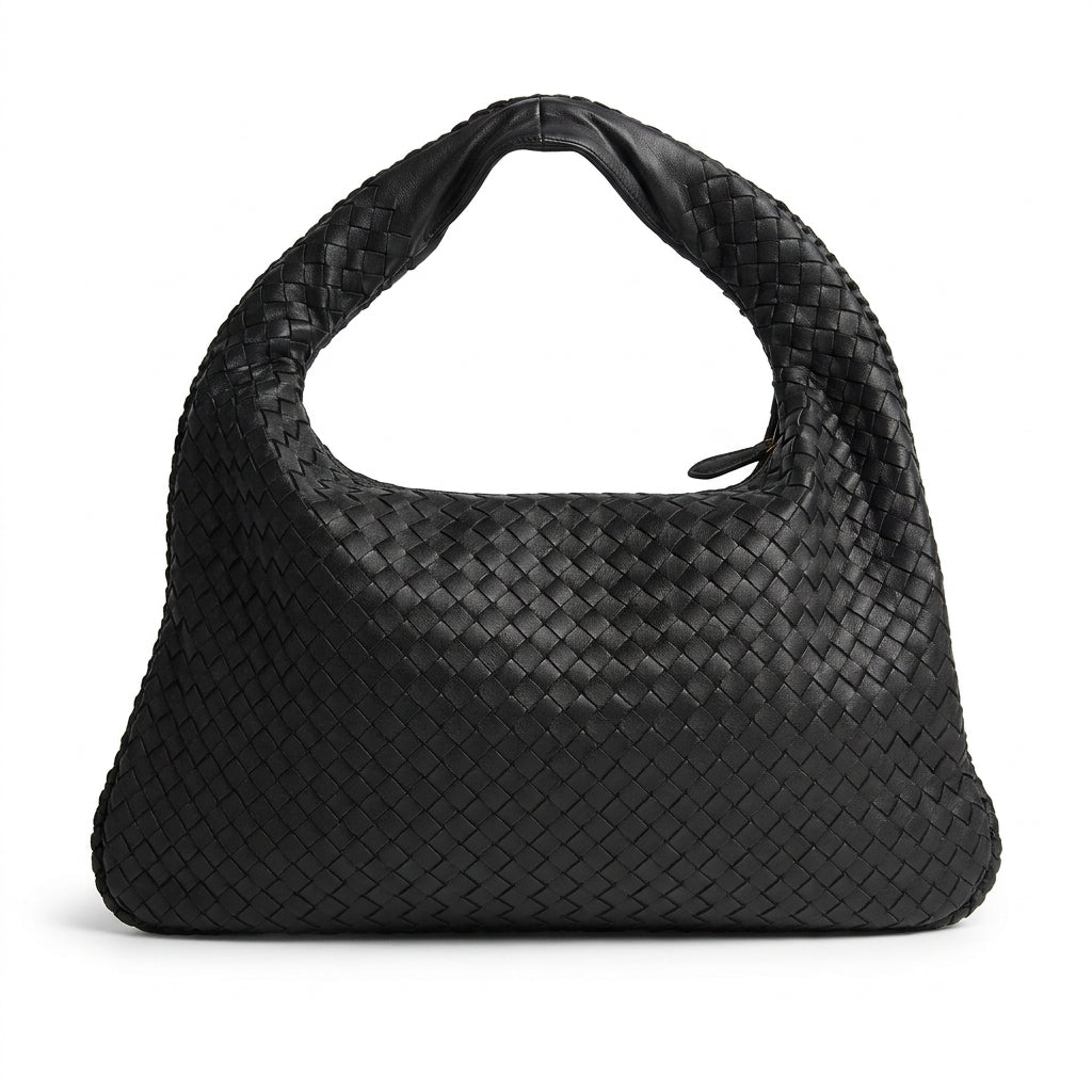 Handwoven Calfskin Shoulder Bag