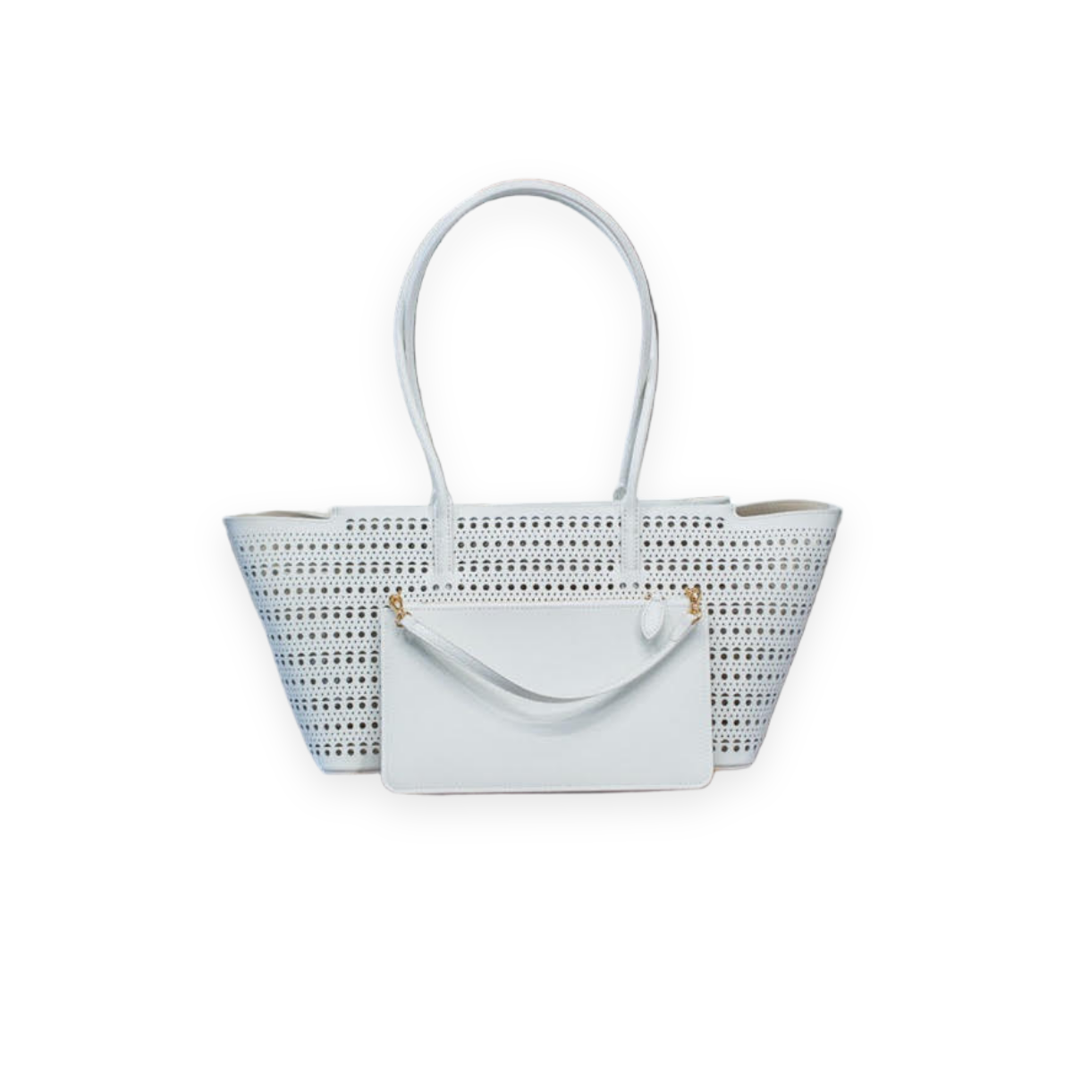 Cutout Leather Tote Bag
