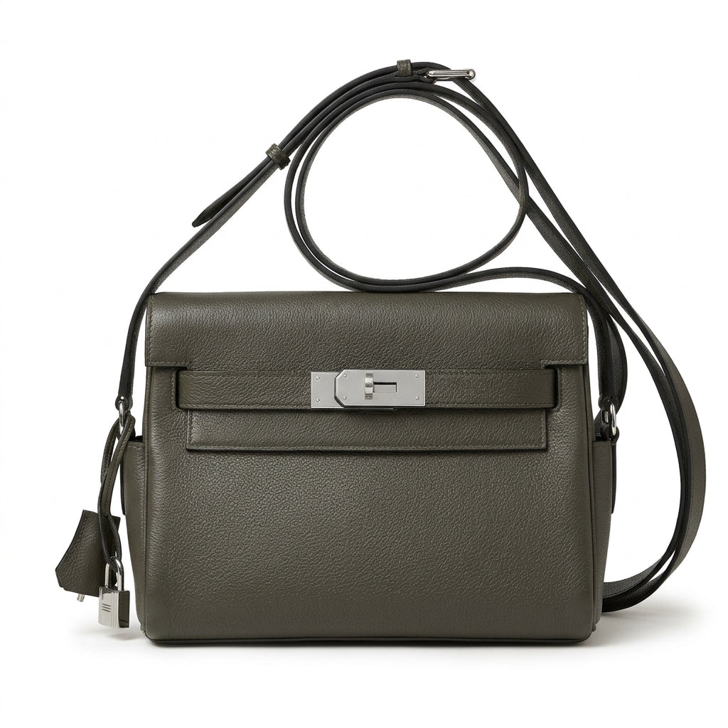 Calfskin Leather Messenger Bag