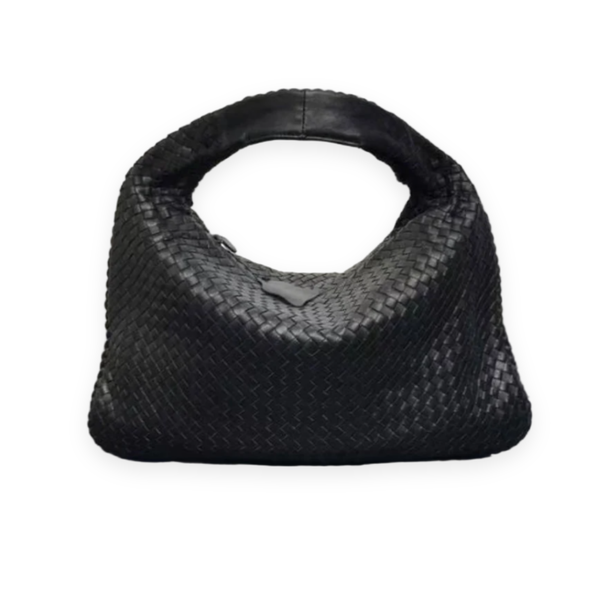 Large Woven Leather Hobo Bag