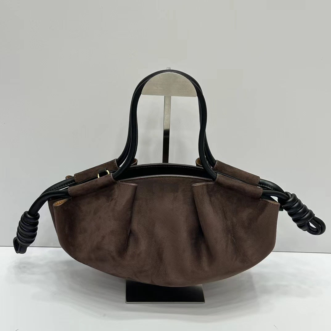 Luxe Knotted Handle Suede Bag