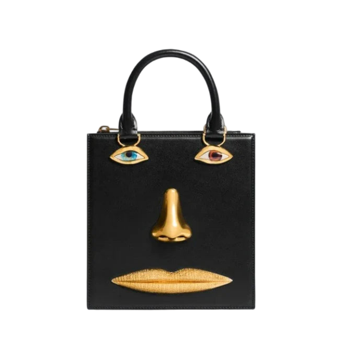 Leather Face Top Handle Bag