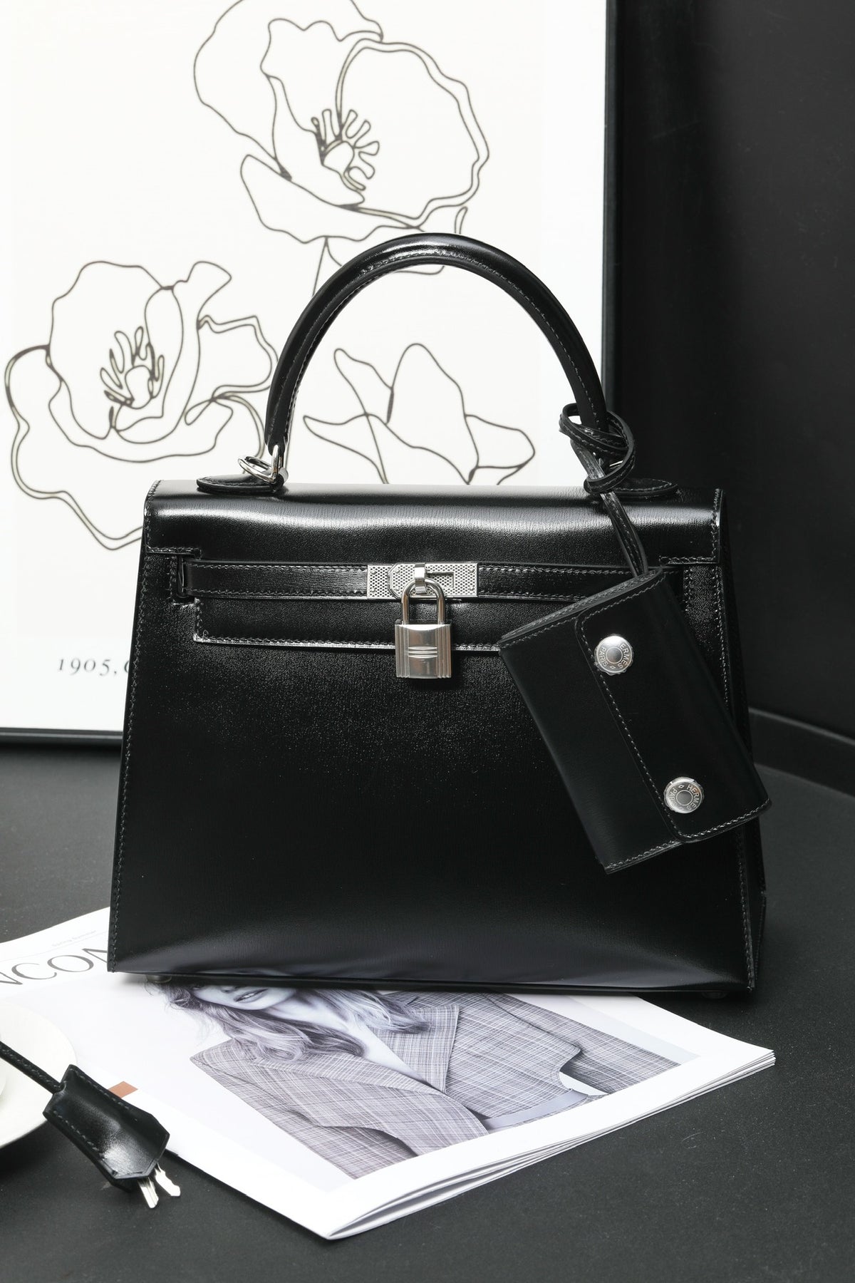 Classic Black Structured Handbag