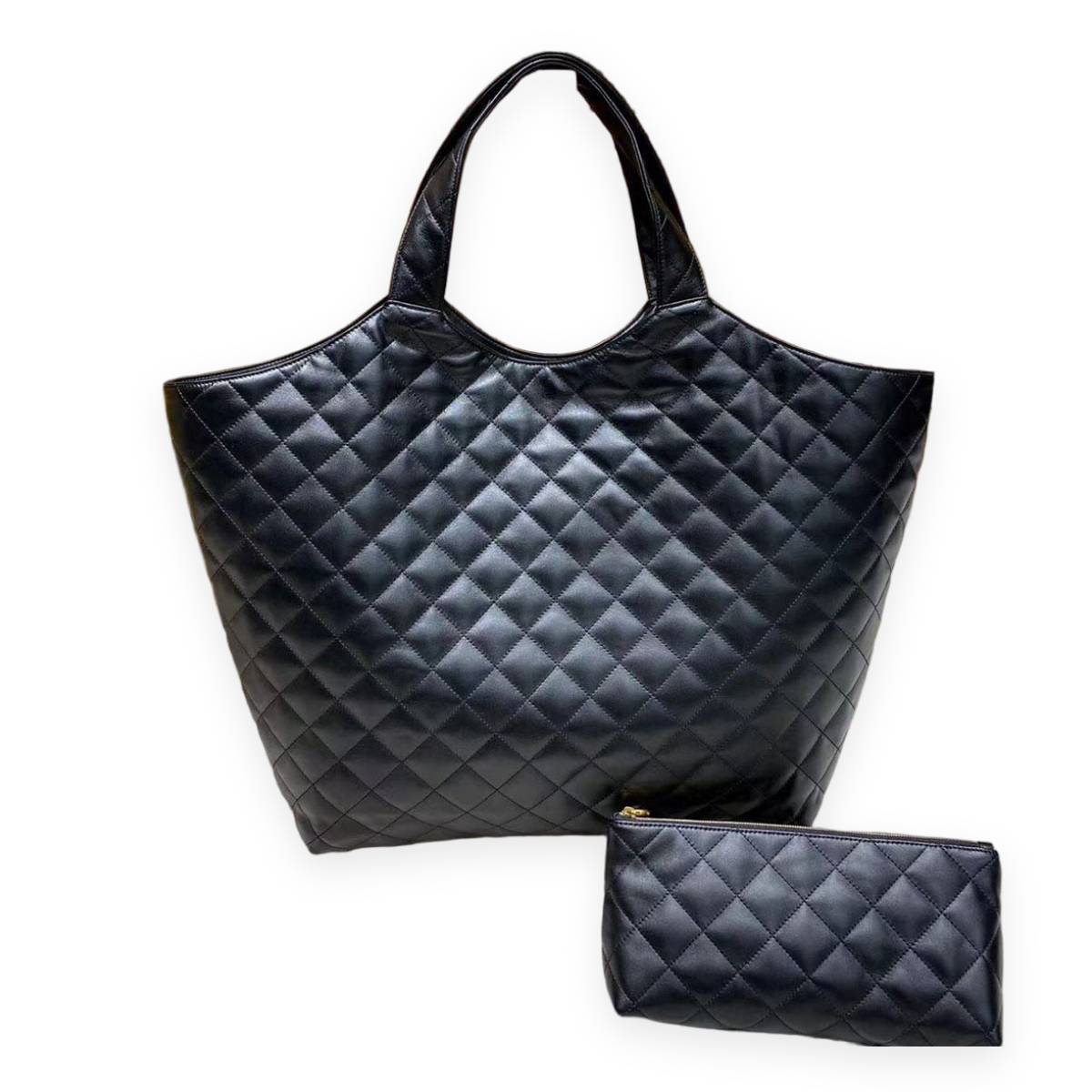 Quilted Calfskin Leather Tote Bag