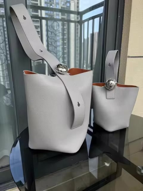 The Luxe Pebble Bucket Bag