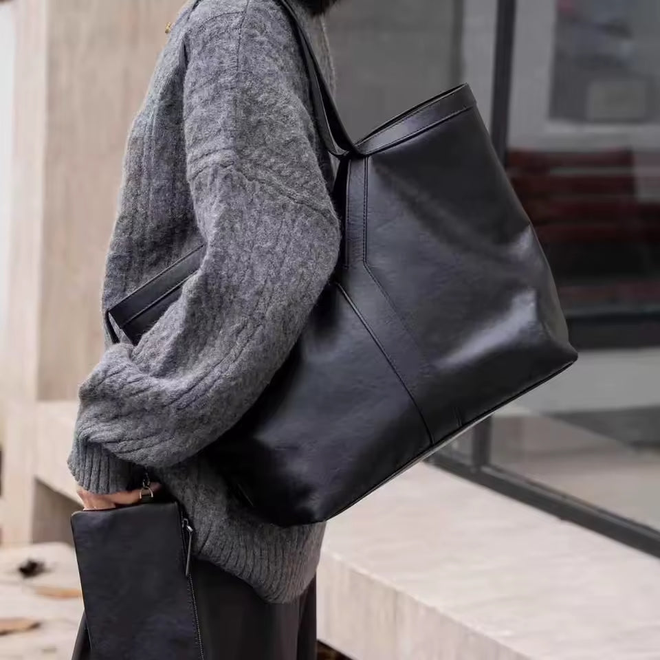 The Y Tote Bag - Calfskin Leather