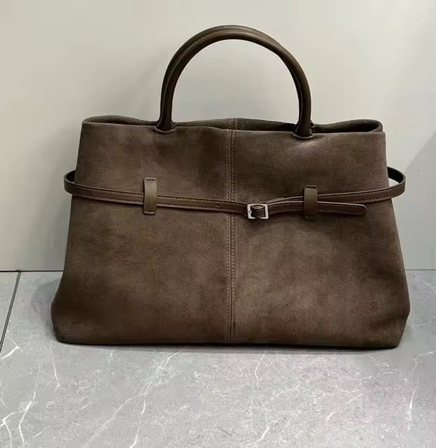 Chic Suede Leather Tote
