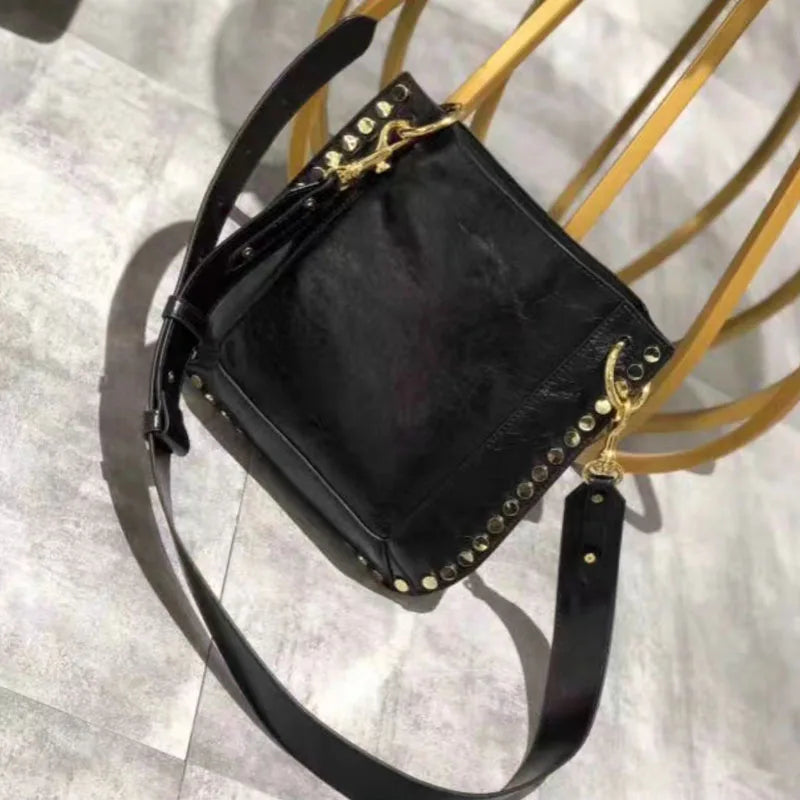 Noir Edge Leather Bag
