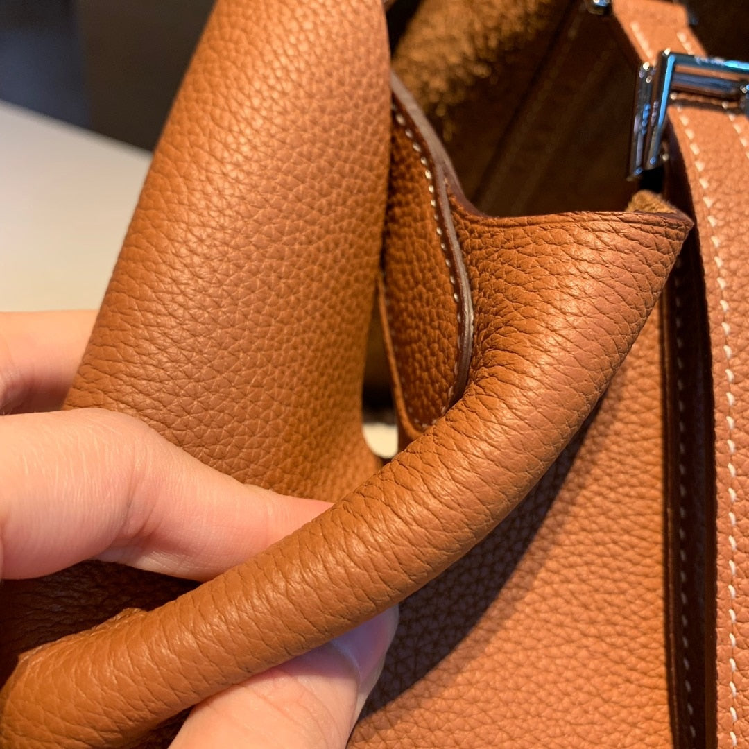 Calfskin Leather Bucket Bag