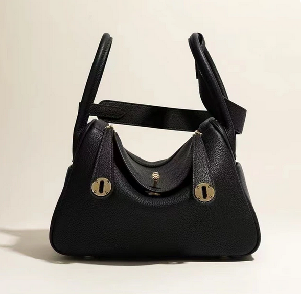 Cowhide Canvas Shoulder Bag