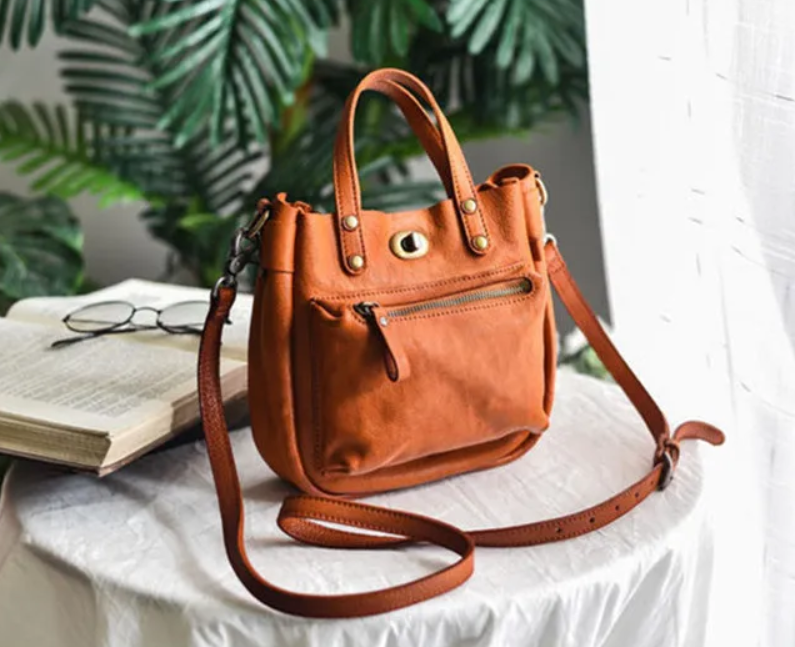 Genuine Leather Mini Shoulder Bag