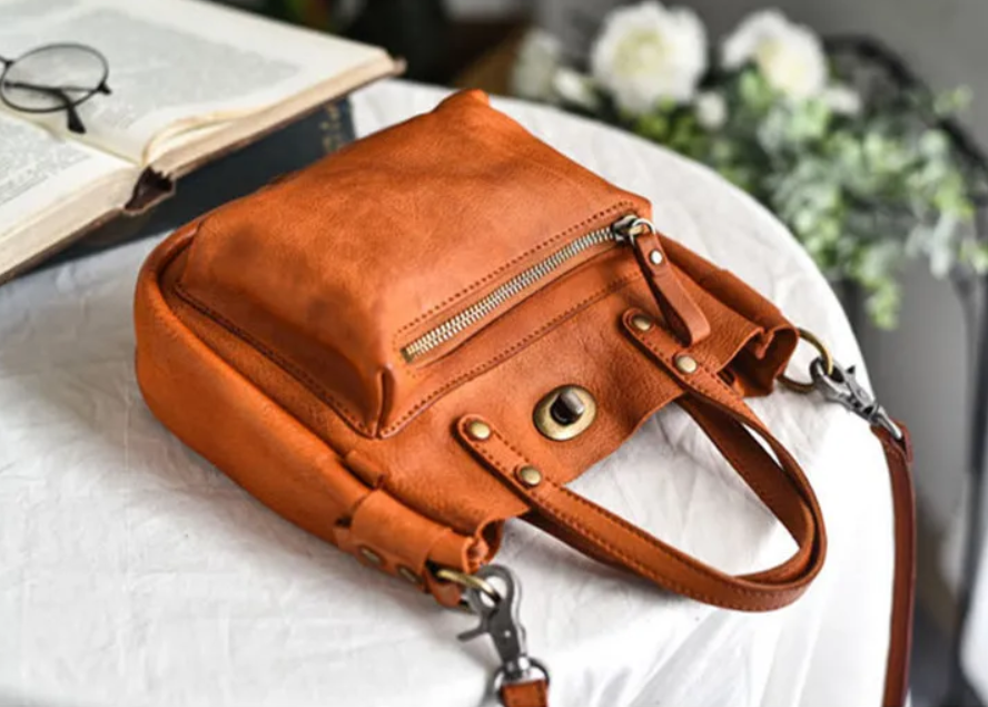 Genuine Leather Mini Shoulder Bag