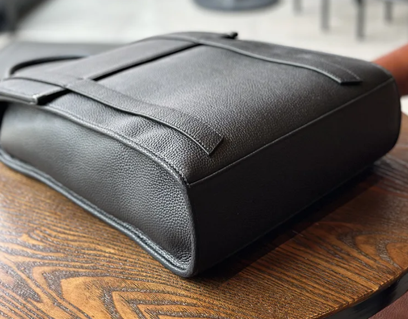 Sleek Cowhide Leather Backpack