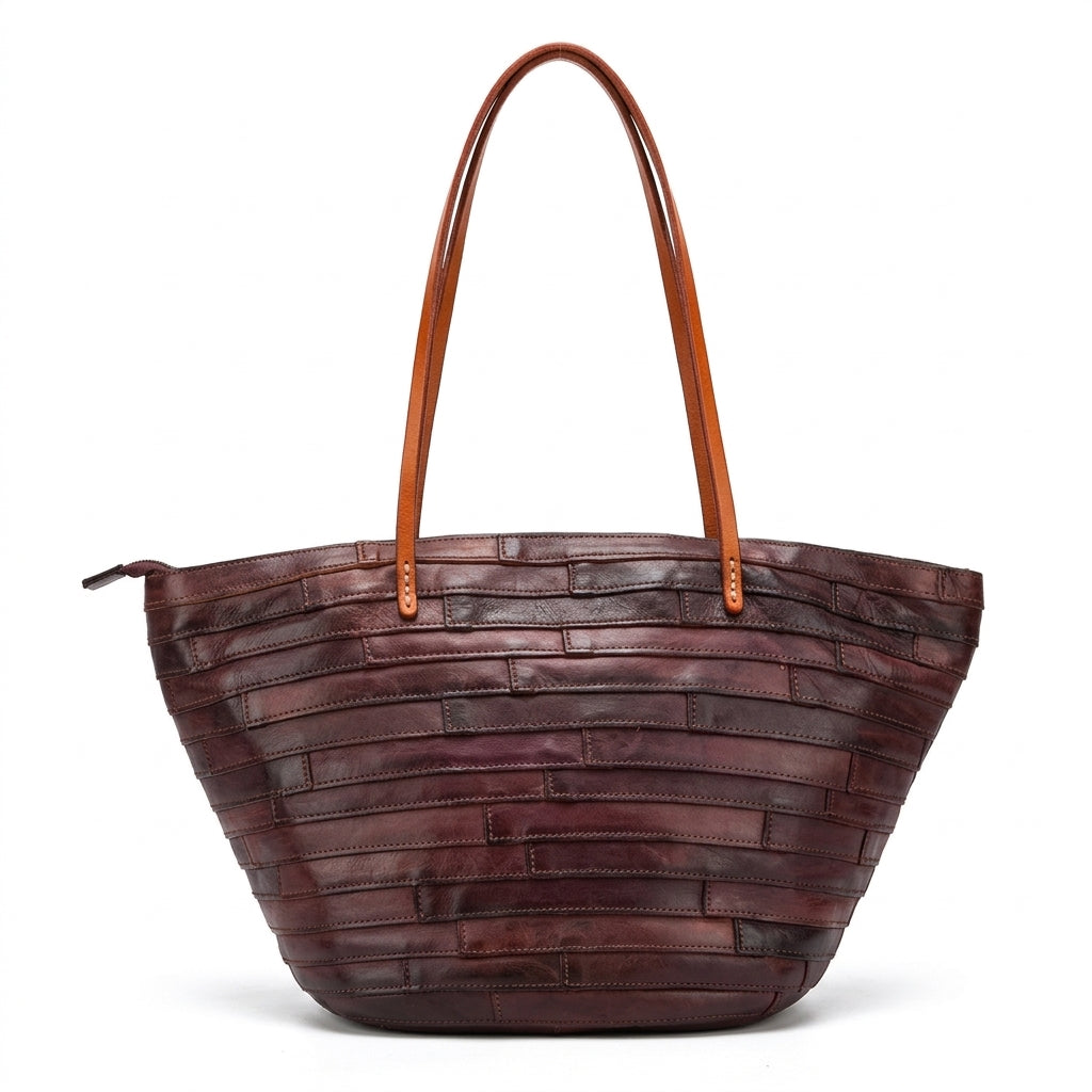 Leather Shoulder Tote Bag
