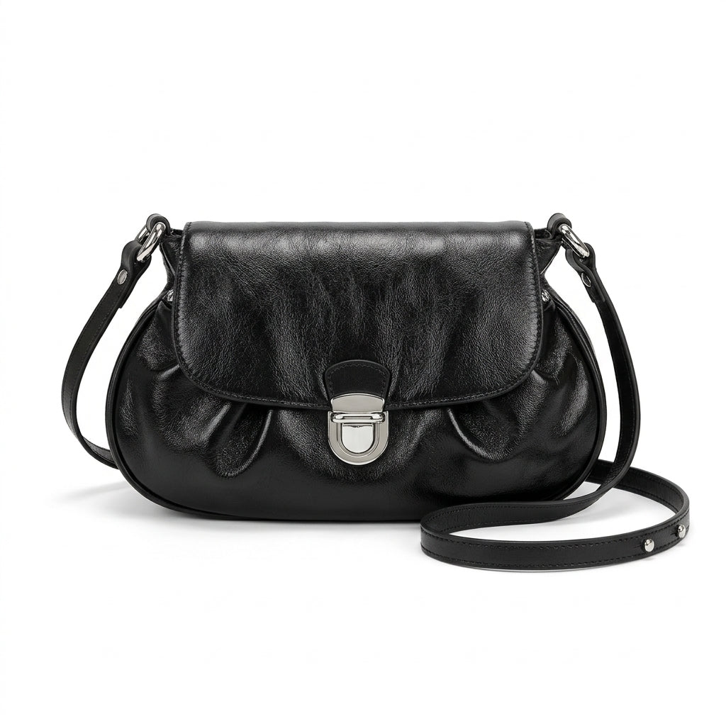 Leather Flap Crossbody Bag