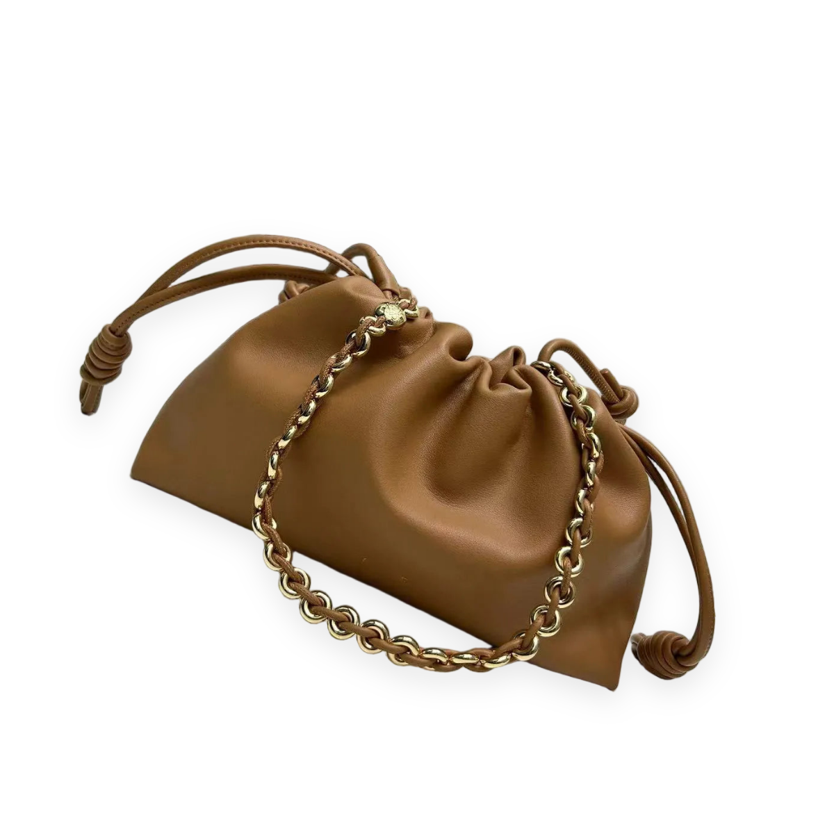 Leather Chain Pouch Bag