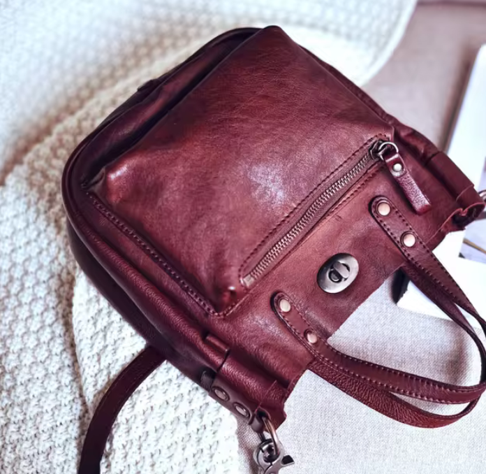 Genuine Leather Mini Shoulder Bag