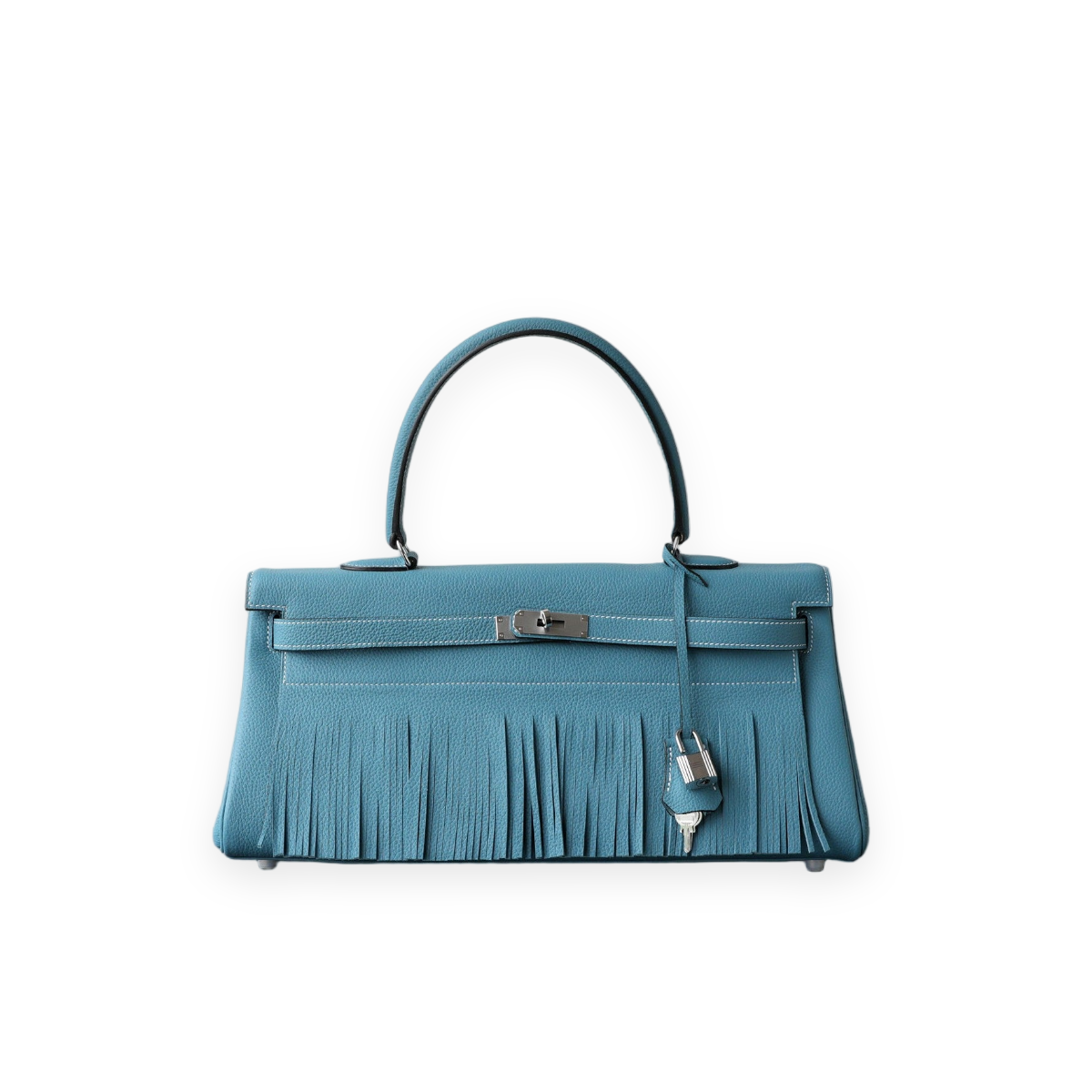 Tassel Leather Top Handle Bag