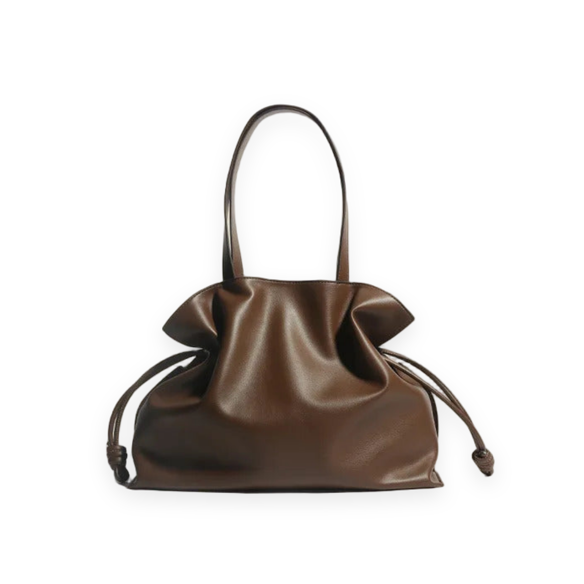 Calfskin Drawstring Shoulder Bag
