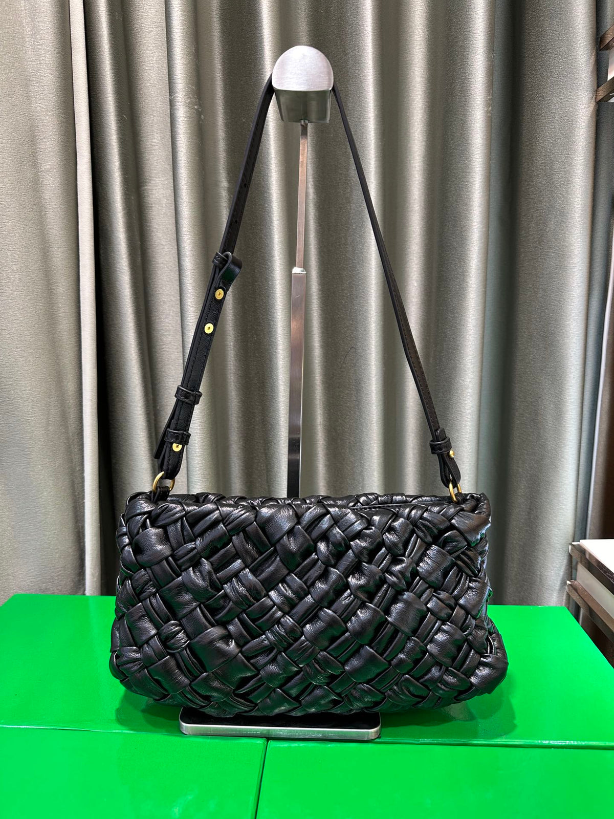 Hand-Woven Leather Shoulder Bag