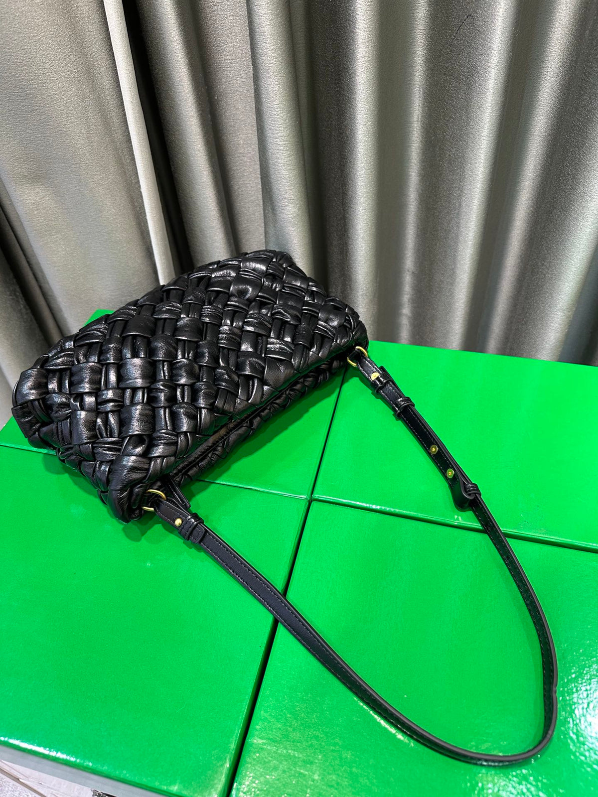 Hand-Woven Leather Shoulder Bag