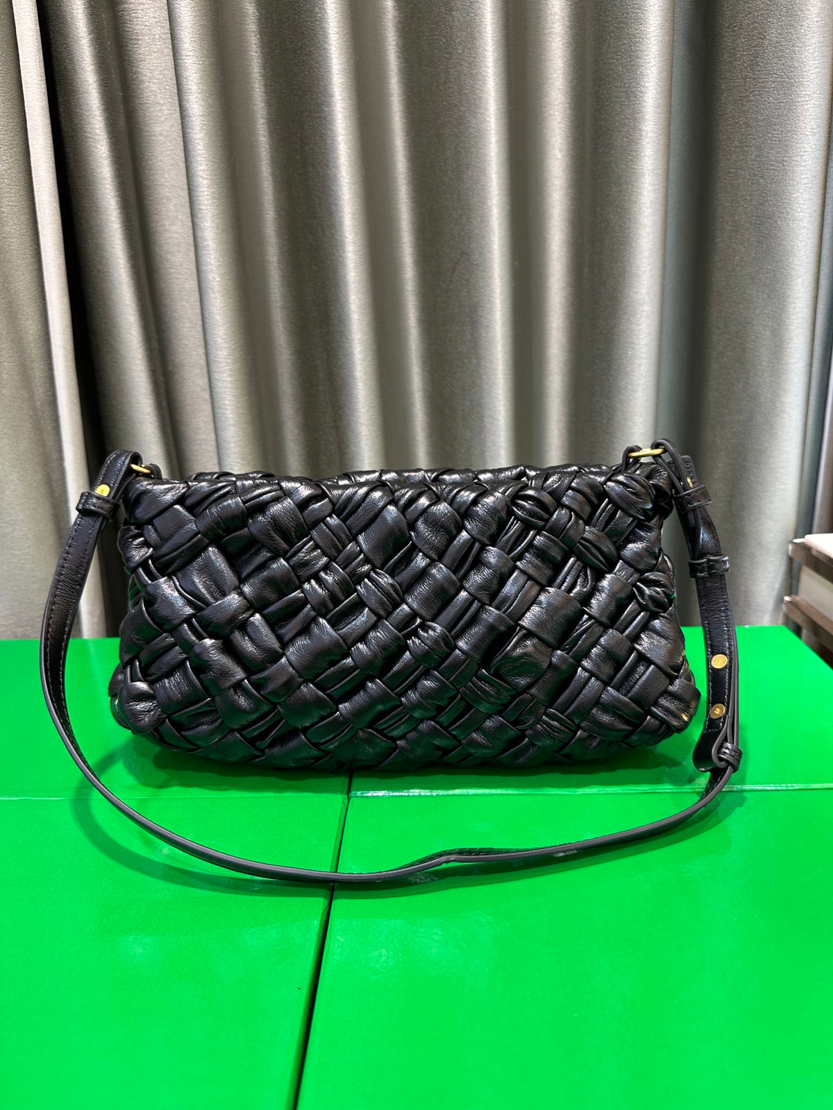 Hand-Woven Leather Shoulder Bag