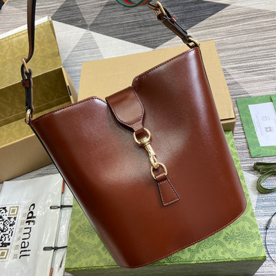 Lucy Leather Bucket Shoulder Bag