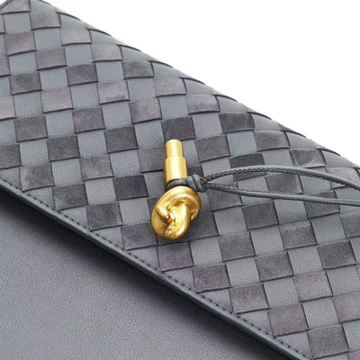 Woven Suede Clutch Bag