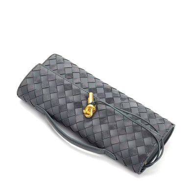 Woven Suede Clutch Bag
