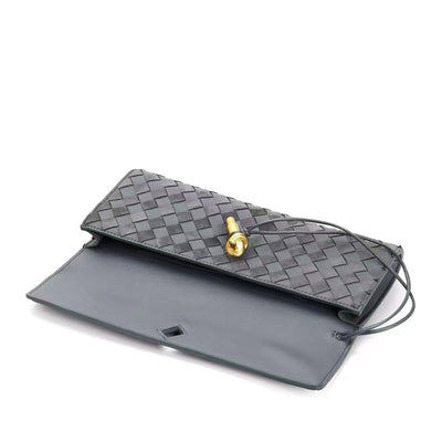 Woven Suede Clutch Bag