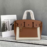 Atelier Canvas Leather Handbag
