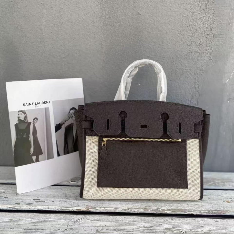 Atelier Canvas Leather Handbag