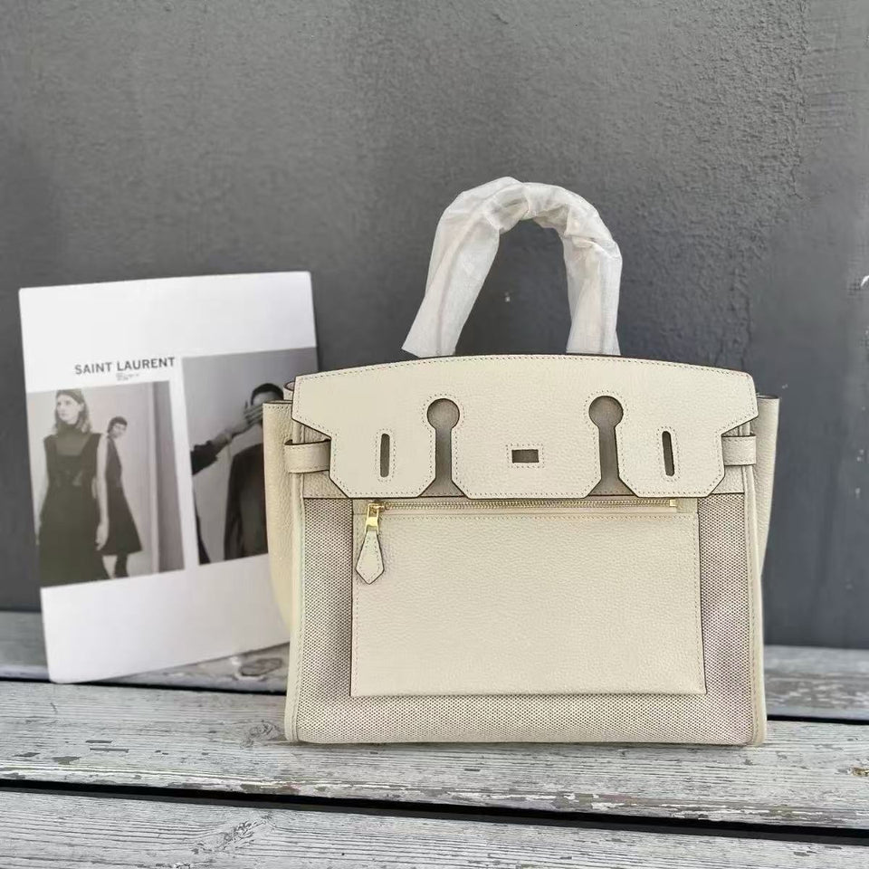 Atelier Canvas Leather Handbag