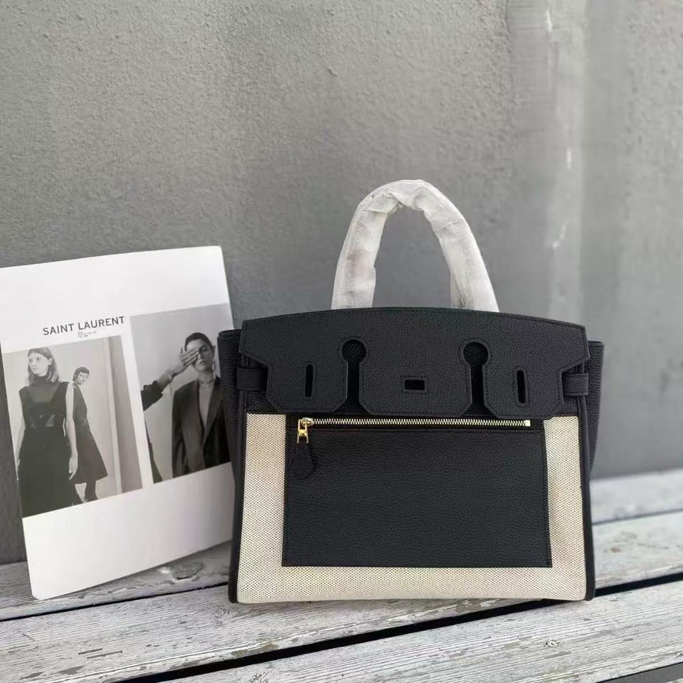 Atelier Canvas Leather Handbag