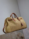 Oversized Woven Raffia Tote Bag