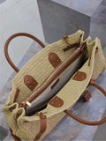 Oversized Woven Raffia Tote Bag