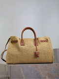 Oversized Woven Raffia Tote Bag