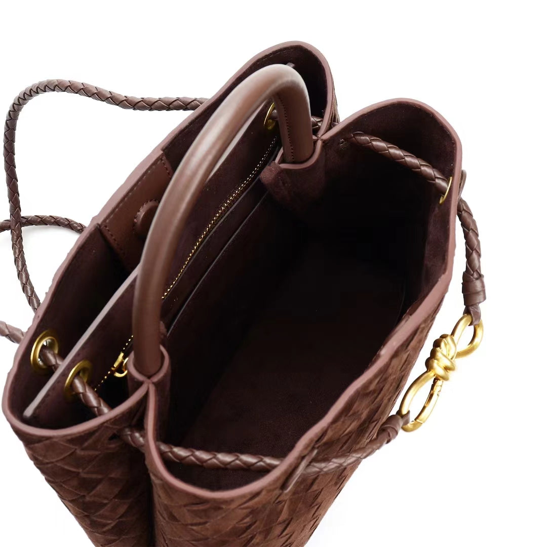 Woven Suede Bag
