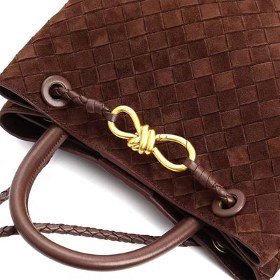 Woven Suede Bag