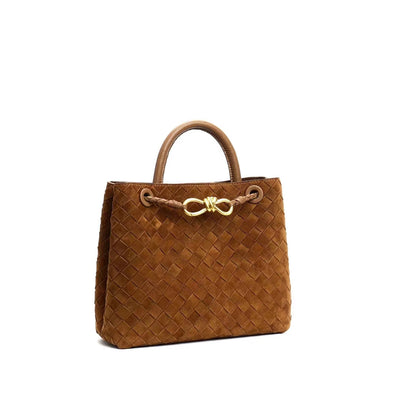 Woven Suede Bag