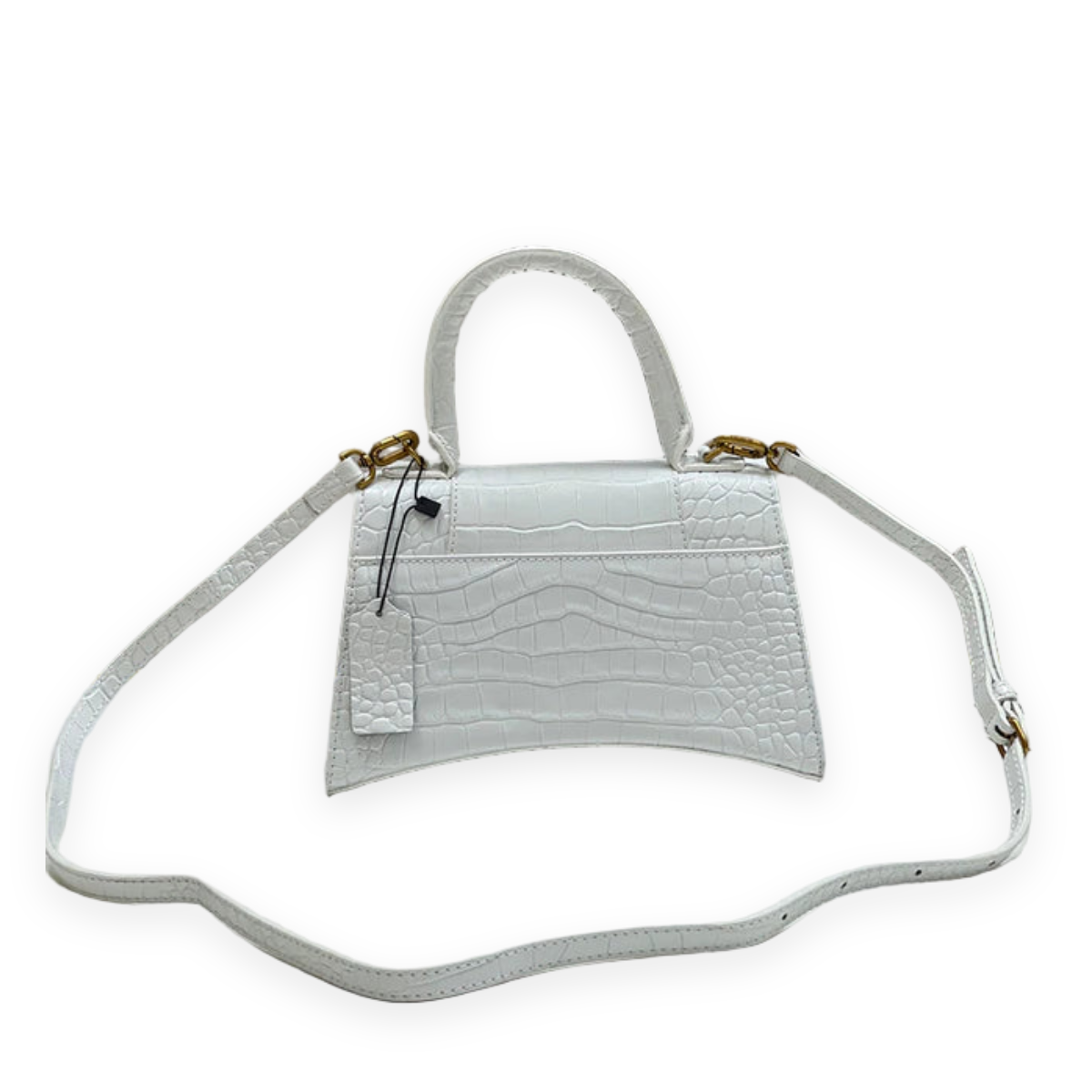 Hourglass Leather Top Handle Bag