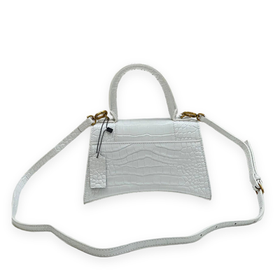 Hourglass Leather Top Handle Bag