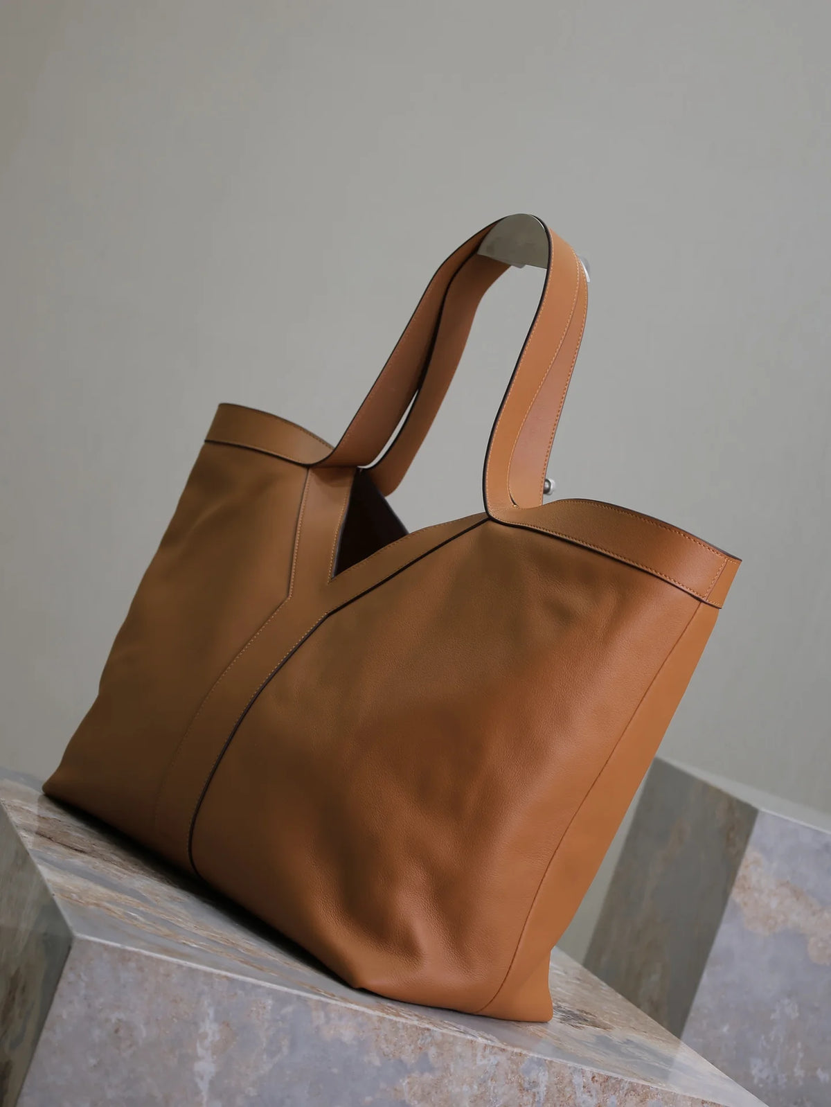 The Y Tote Bag - Calfskin Leather
