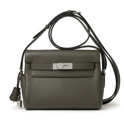 Calfskin Leather Messenger Bag