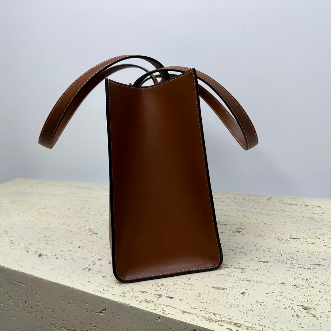 Smooth Calfskin Leather Tote Bag