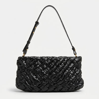 Hand-Woven Leather Shoulder Bag