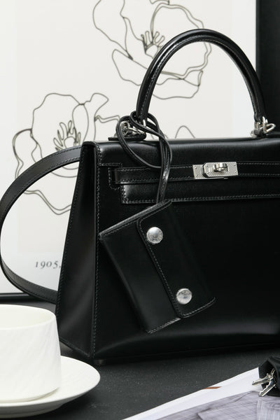 Classic Black Structured Handbag